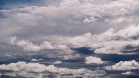 Timelapse of Overcast Clouds Covering Blue Sky Stock Footage 311389501