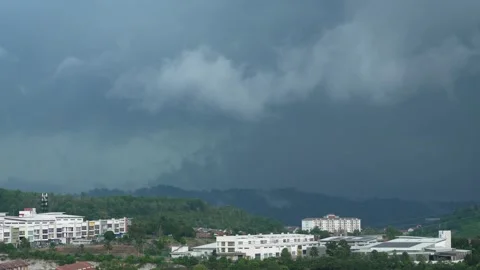Timelapse of overcast skies showcasing dramatic grey clouds Video stock 278274260