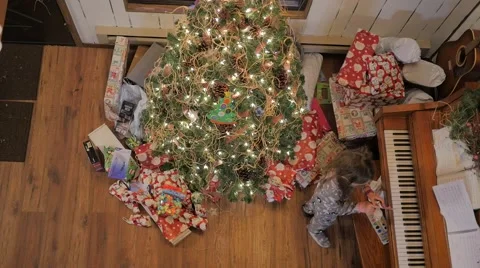 Timelapse overhead Christmas Stock Footage 58647582