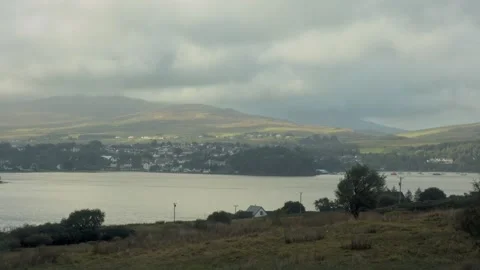 Timelapse overlooking Portree (Isle of Skye, Scotland) Stock Footage 344973518