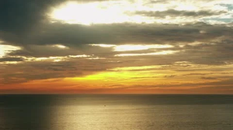 Timelapse Pacific Ocean sunset Stockbeeldmateriaal 11606579