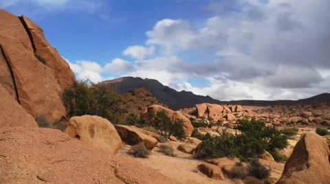 Timelapse at the Painted Rocks Valley in Morocco Stock Footage 68973453