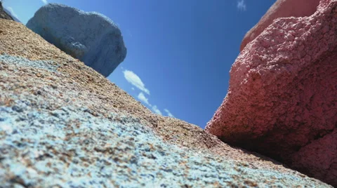 Timelapse at the Painted Rocks Valley in Morocco Vídeo Stock 68973619