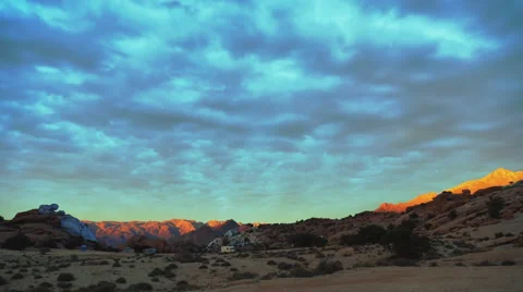Timelapse at the Painted Rocks Valley in Morocco 動画素材 68973879
