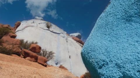 Timelapse at the Painted Rocks Valley in Morocco 스톡 동영상 68973942