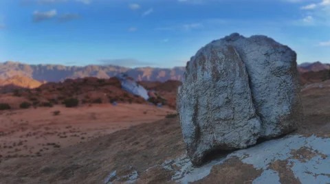 Timelapse at the Painted Rocks Valley in Morocco Vídeo Stock 68974006