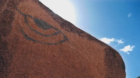 Timelapse at the Painted Rocks Valley in Morocco Vídeo Stock 68974049