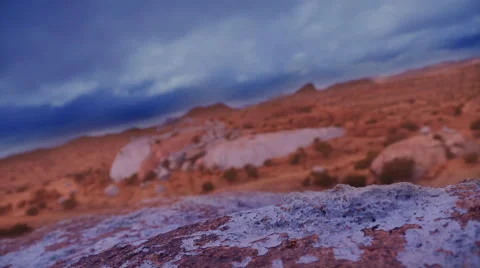 Timelapse at the Painted Rocks Valley in Morocco 스톡 동영상 68974061