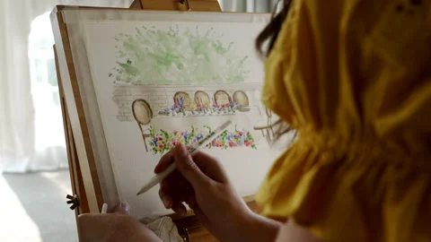 Timelapse Painting Stock Footage 247338971