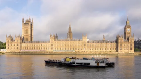 Timelapse Of The Palace Of Westminster And Big Ben Stock Footage 233851049