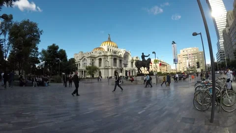 Timelapse of Palacio de Bellas Artes in Mexico City. Stock Footage 336224234