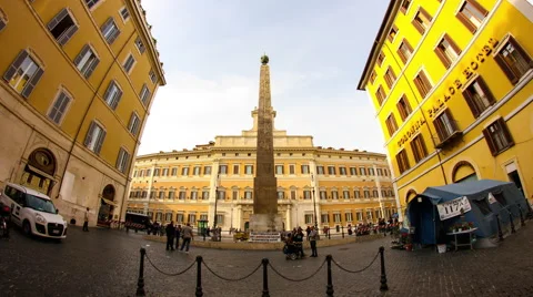 Timelapse of the Palazzo Monteciterio in Rome Stock Footage 63009347