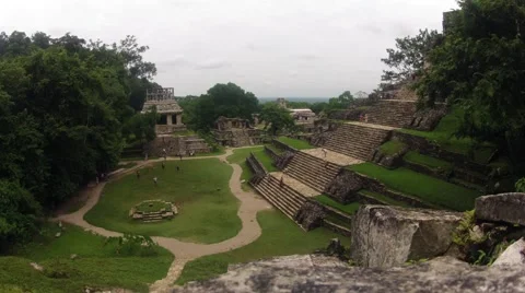 Timelapse Palenque Ruins Stock Footage 40253486
