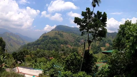 Timelapse of panning clouds in Ella Sri Lanka. HD Stock Footage 141201723
