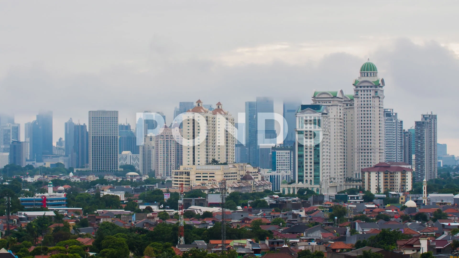 Timelapse Panorama Of The City Of Jakart Stock Video Pond5