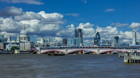 Timelapse with panoramic view of Central London Stock Footage 77852754