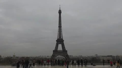Timelapse Paris Amazing Eiffel Tower Stock Footage 10774248