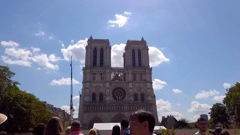 TimeLapse Paris Notre Dame Stock Footage