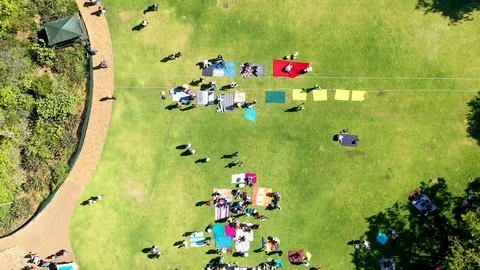 Timelapse of park fulling up Stock Footage 126609865