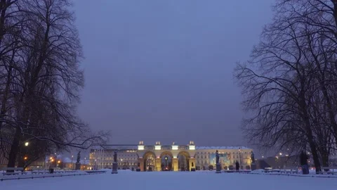 Timelapse in park by night Stock Footage 148291665