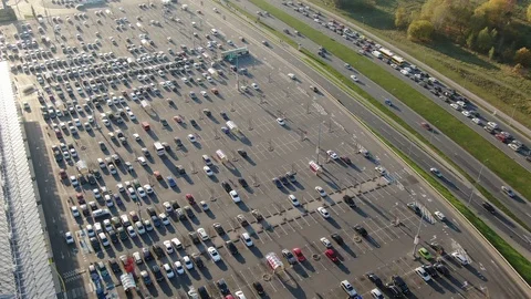 Timelapse Parking Lot Stock Footage 96619413
