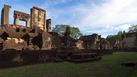 Timelapse of part of a temple in Cambodia Stock Footage 144870334