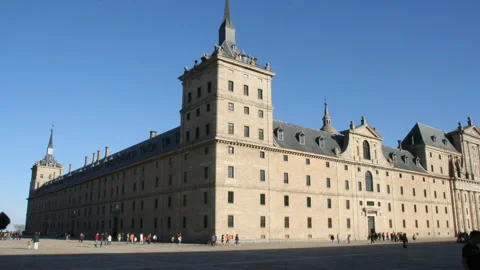 Timelapse of patio of Escorial Monastery Stock Footage 115079959