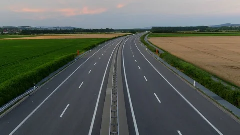 Timelapse Payerne highway Stock Footage 93401239