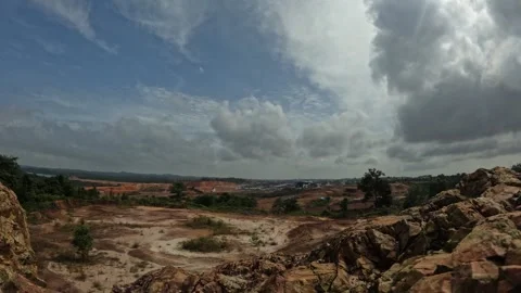 Timelapse on the peak of the hill Stock Footage 241135325