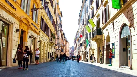 Timelapse of Pedestrians in Rome Stock Footage 73749697