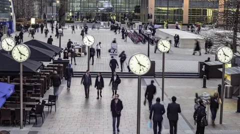 Timelapse of people with clocks Stock Footage 58841283