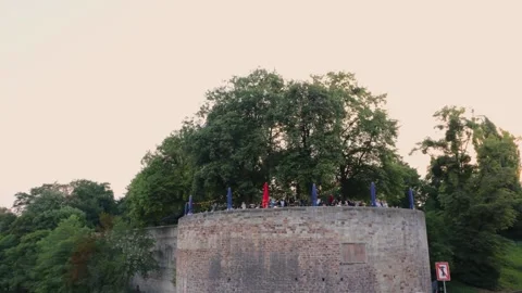 Timelapse of People Drinking Beer and Enjoying the Day at the Rondell Stock Footage 137278903