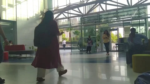 Timelapse of the people exiting after office Stock Footage 127105757