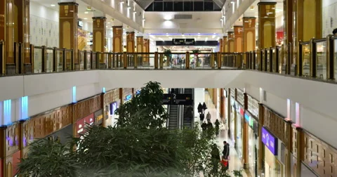 Timelapse - people go to the mall Stock Footage 59527601