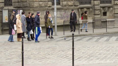 Timelapse  people hurry Stock Footage 62013223