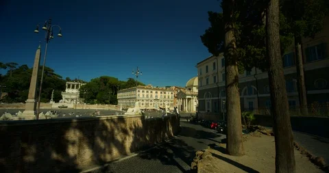 Timelapse of people at Piazza del Popolo in Rome, Italy Stock Footage 99110918