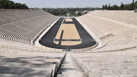 Timelapse of people walking inside of stadium in Athens Stock Footage 139867438