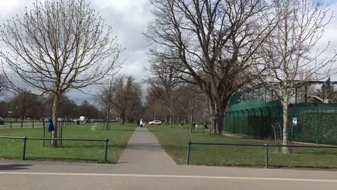 Timelapse of People Walking Pass By at Phoenix Park, Dublin - Ireland, 2018 Stock Footage 88716841