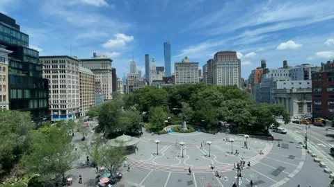 Timelapse of People walking in Union square Video stock 155496336