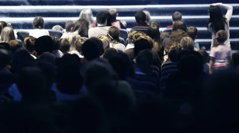 Timelapse of people watching performance Stock Footage 34089518