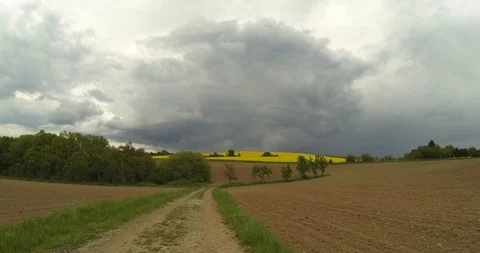 Timelapse Person Running Between Fields Deserts On A Cloudy Day Stock Footage 108911762