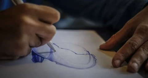 Timelapse of a person’s hard work for creativity, creation Stock-Footage 129576011