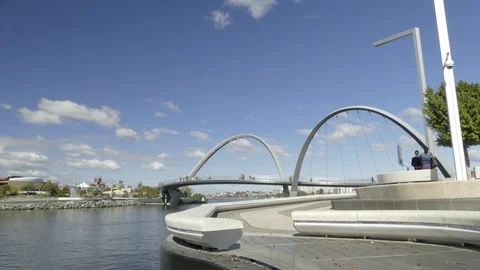 Timelapse Perth bridges, Australia Video stock 93580067