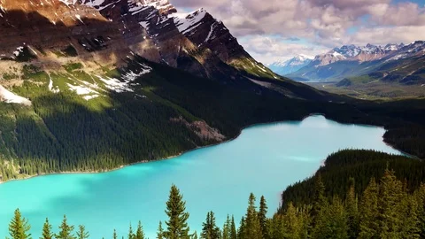 Timelapse of Peyto Lake in Canadian Rockies Stock Footage