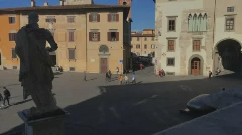 Timelapse of Piazza dei Cavalieri, landmark in Pisa Stock Footage 68094774