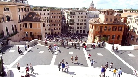 Timelapse, piazza di spagna, Rome Stock Footage 118400812