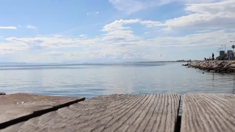 Timelapse from Pier on the Sea Stock Footage 247322835