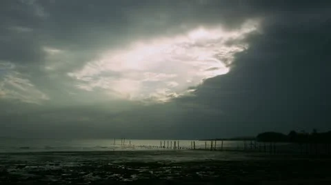 Timelapse pier sunset Stock-Footage 11587878