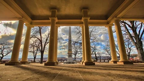 Timelapse with pillars and trees Stock Footage 72730705
