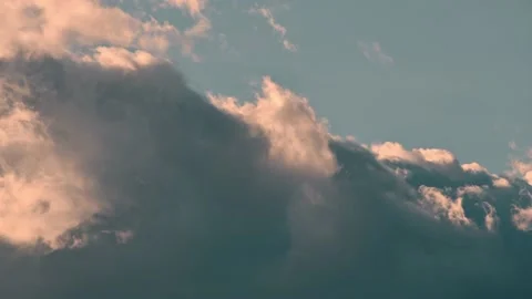 Timelapse of pink sunset clouds. Stock Footage 180542753
